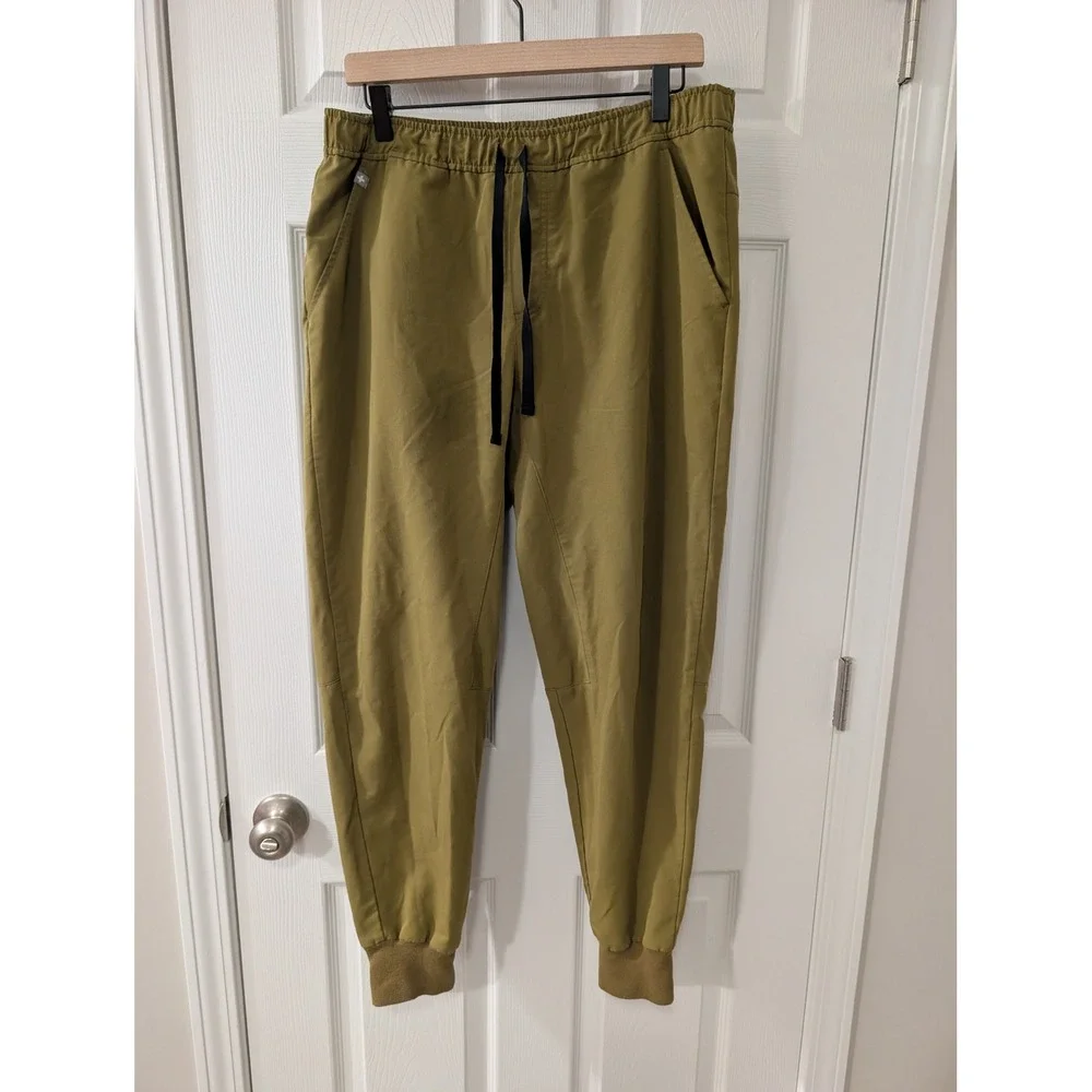 FIGS, Mens Large Short, Tansen Jogger Scrub Pant, Olive Green, 29